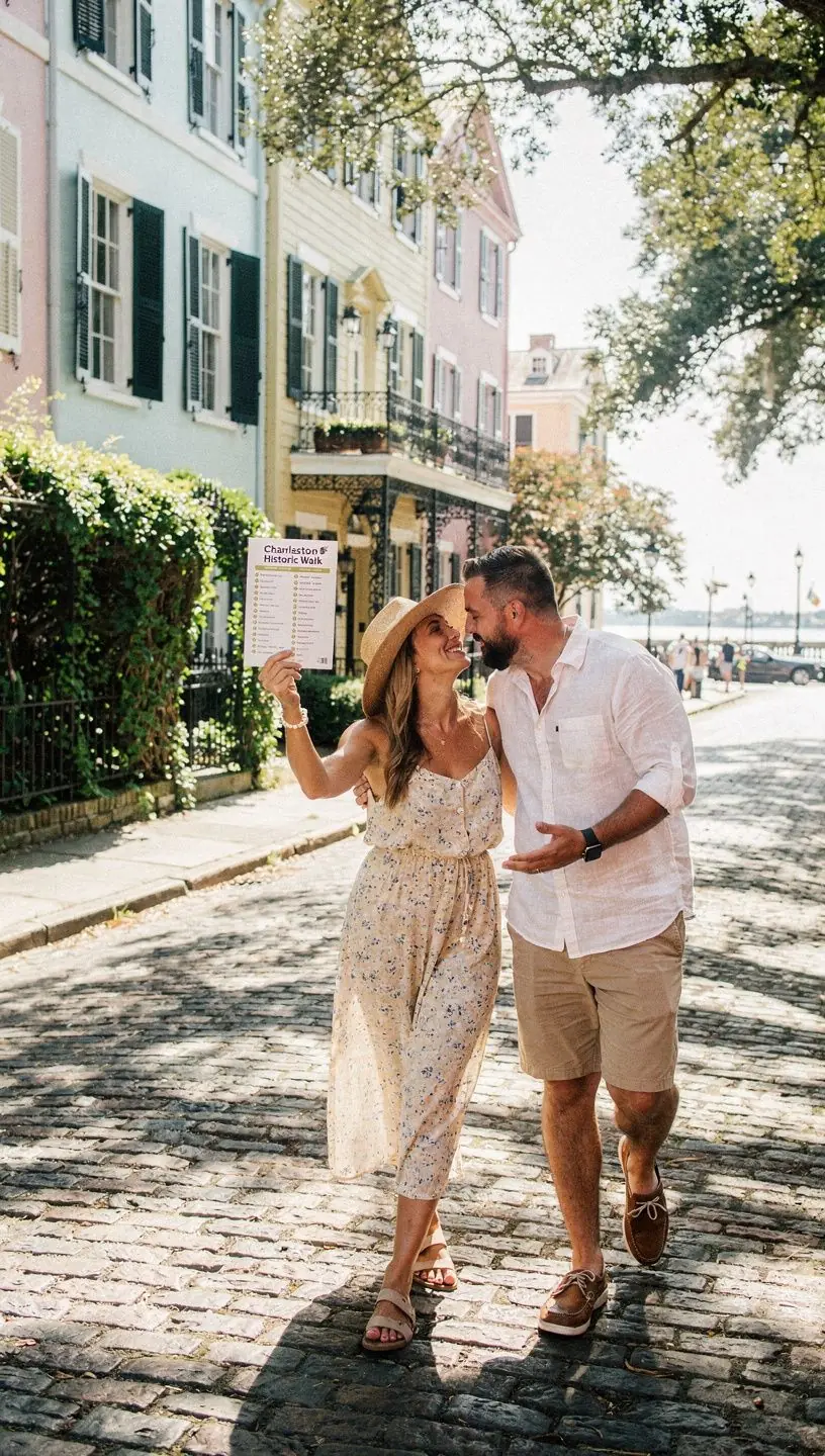 Ilustracja z mapą trasy, pokazująca najlepsze miejsca do zatrzymania się.